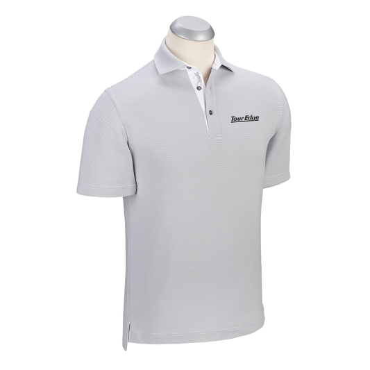 Tour Edge Men's Performance Stripe Polo by Bobby Jones -  Graphite