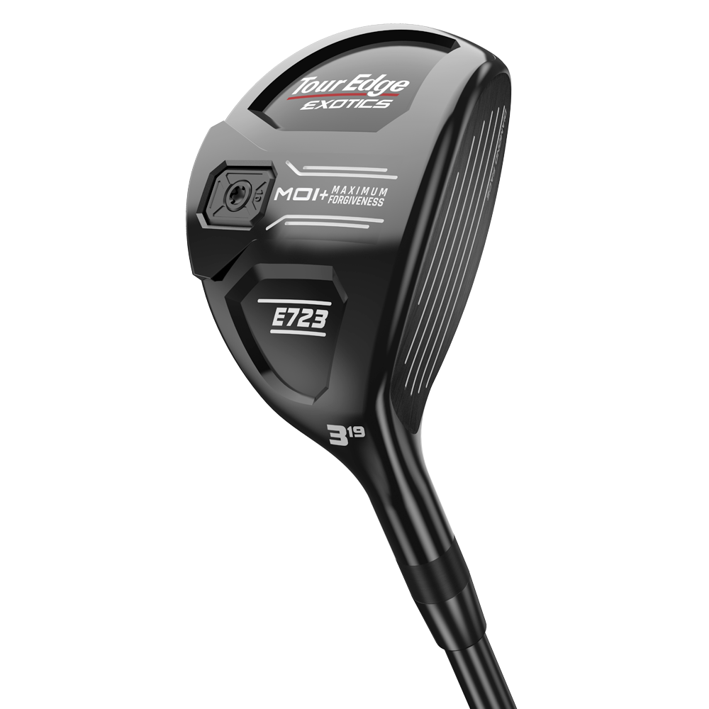 back and face view of Tour Edge Exotics E723 hybrid