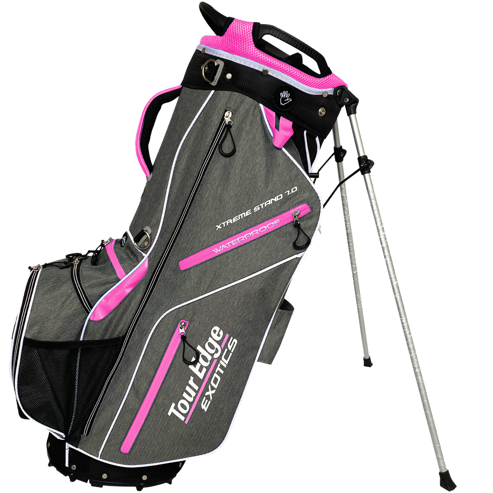 Tour Edge exotics xtreme 7.0 stand bag heather pink white