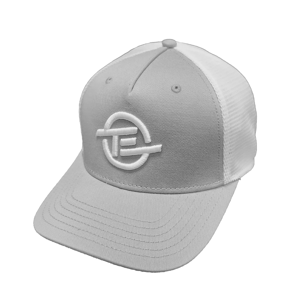 Tour Edge Emblem Trucker Cap - Grey/White