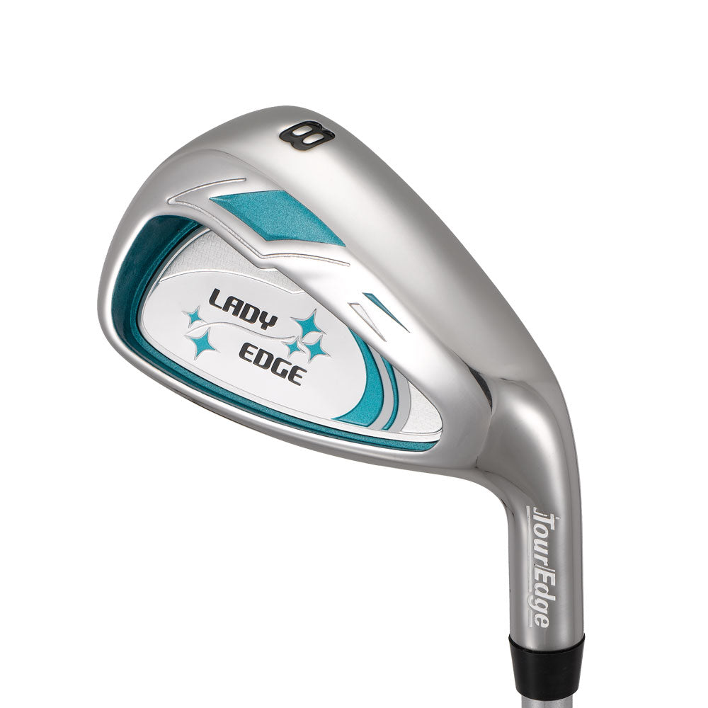 sole view of tour edge lady edge iron turquoise silver