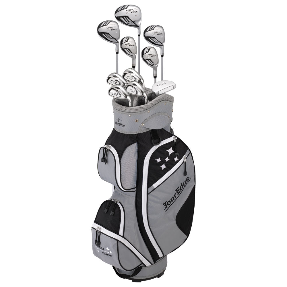 full view of tour edge lady edge packaged set black white