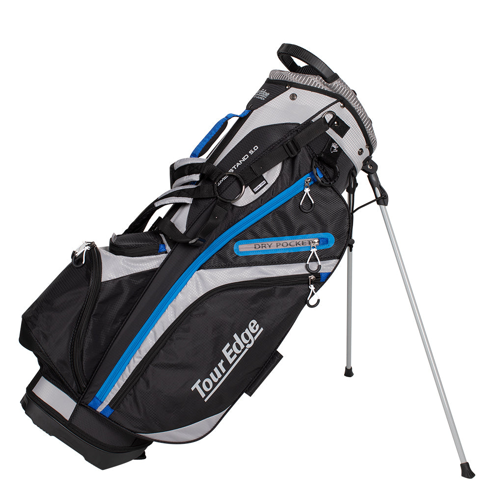 Tour Edge hot launch xtreme stand bag black silver blue